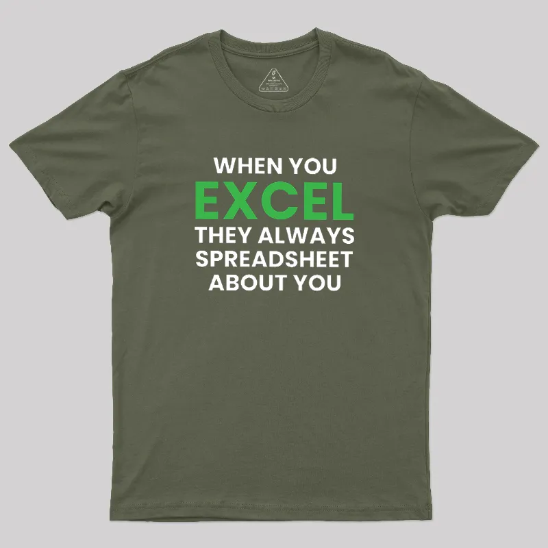 Excel-lent Pun Geek T-Shirt - Image 3