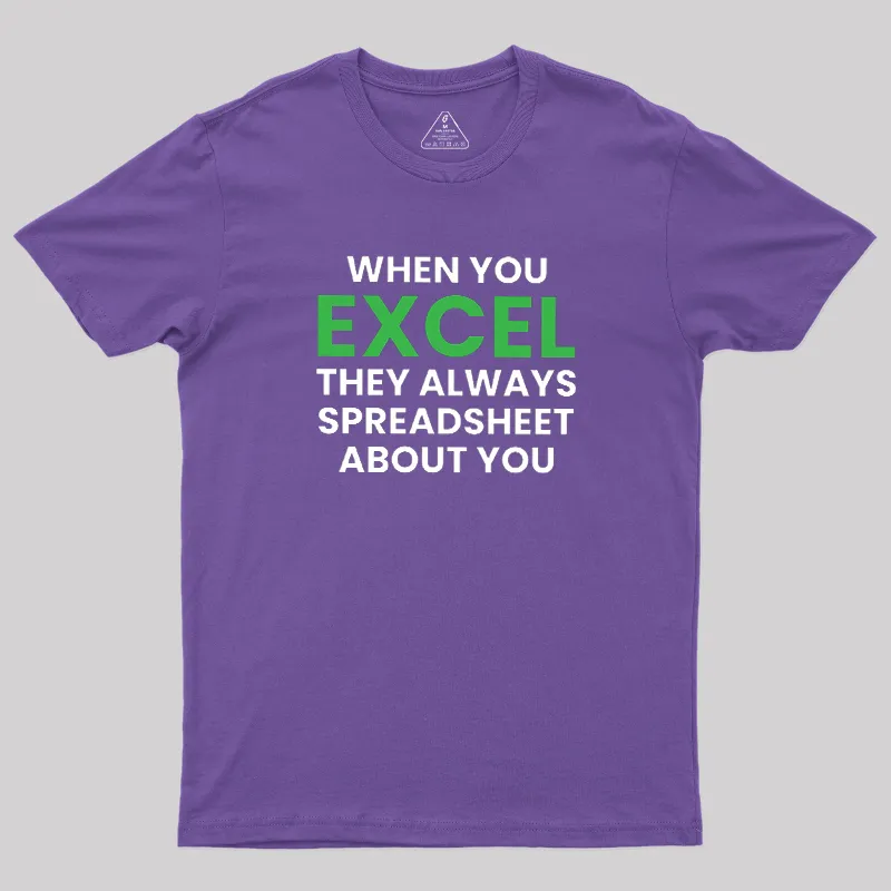 Excel-lent Pun Geek T-Shirt - Image 8