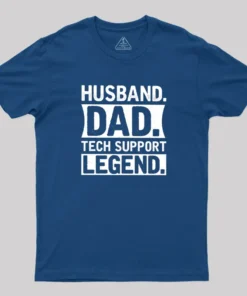 Alternative view of Husband Dad Tech Support Geek T-Shirt
