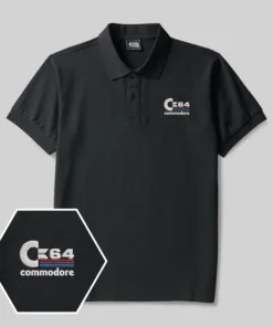 Commodore 64 Geek Embroidered Polo Shirt