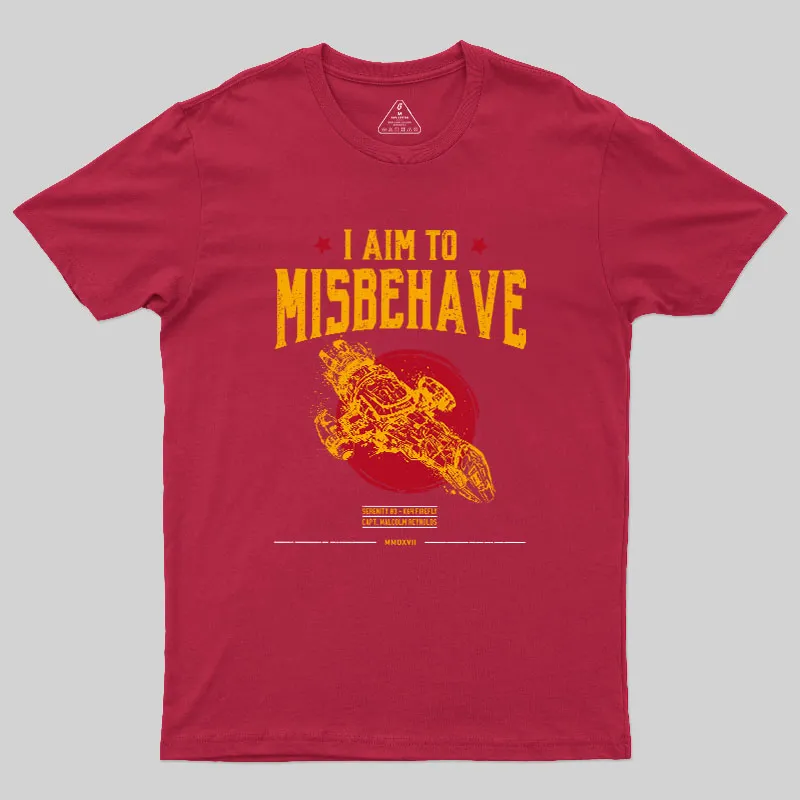 I Aim to Misbehave Geek T-Shirt - Image 5