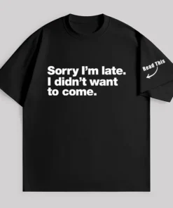 Alternative view of I Didn't Want to Come Unisex Oversized T-shirt