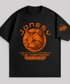 Alternative view of Jonesy Surviving Nine Lives Aboard The Nostromo Unisex Oversized T-shirt