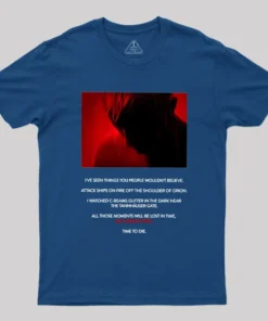 Alternative view of Tears in Rain-Tears in Red-Time to Die Geek T-Shirt