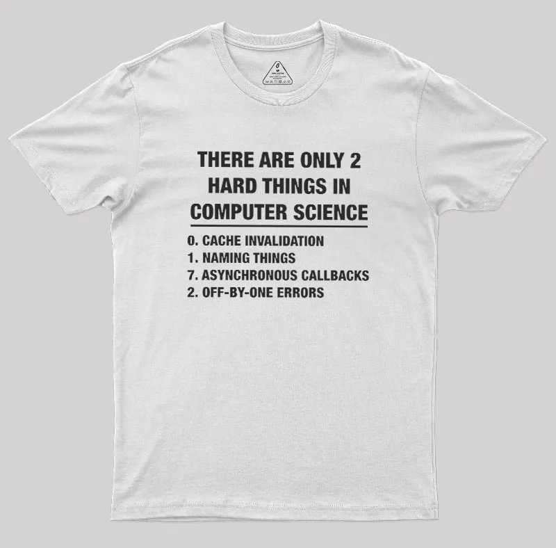 The Two Hard Things Geek T-Shirt - Image 10