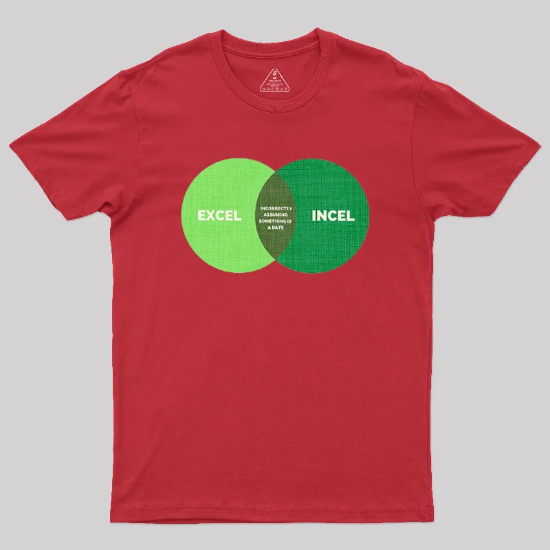Excel Incel Venn Diagram Geek T-Shirt - Image 7