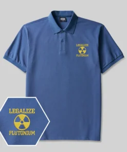 Alternative view of Legalize Plutonium Geek Embroidered Polo Shirts