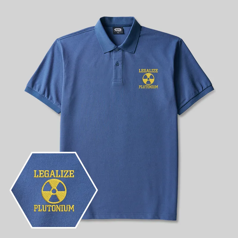 Legalize Plutonium Geek Embroidered Polo Shirts - Image 2