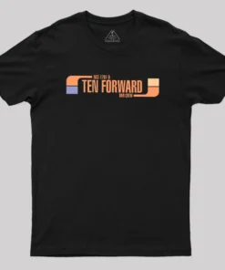 Ten Forward Bar Crew Scifi Spacecraft Geek T-Shirt