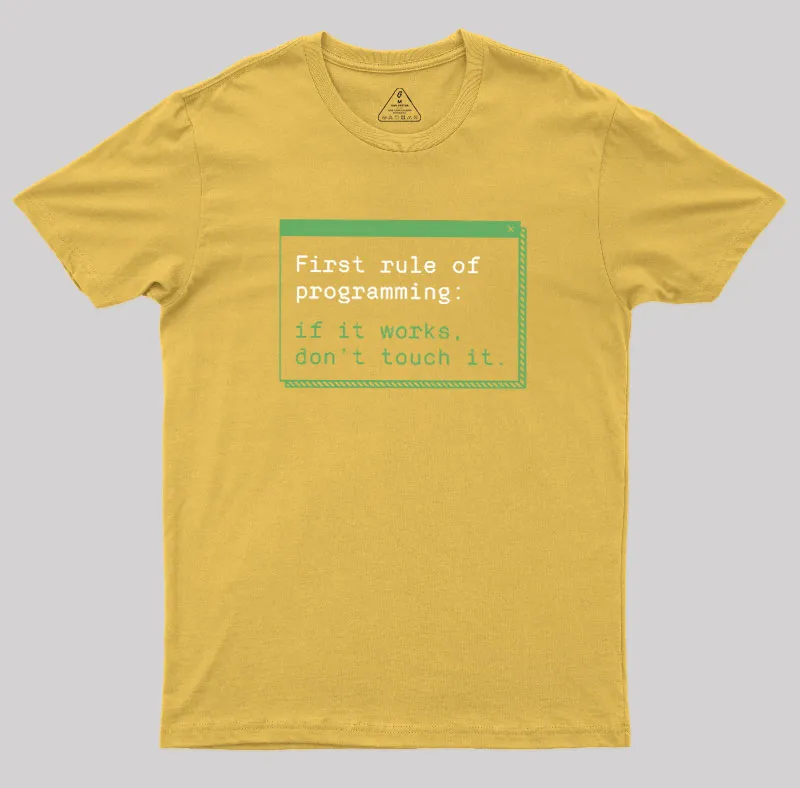 First Rule of Programming Geek T-Shirt - Image 4