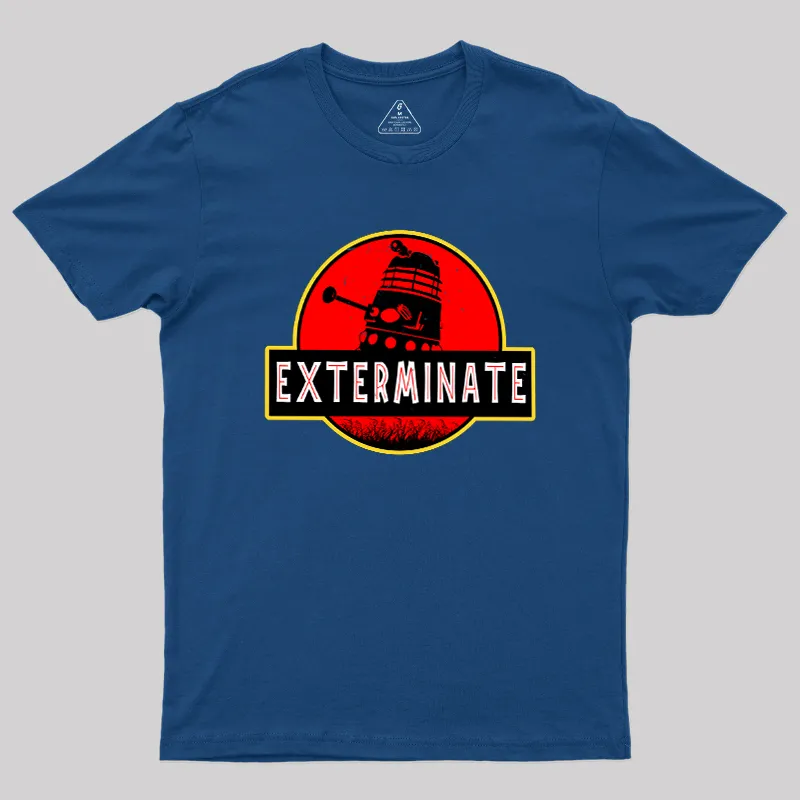 Darlek Exterminate Jurassic Park Dr Who Geek T-Shirt - Image 2