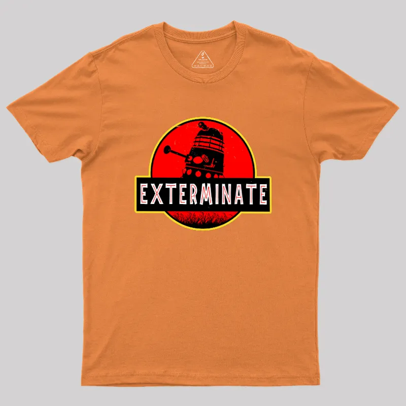 Darlek Exterminate Jurassic Park Dr Who Geek T-Shirt - Image 5
