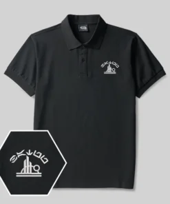 Black Spire Outpost Geek Embroidered Polo Shirts