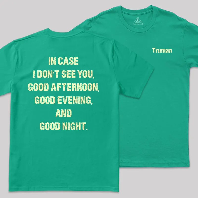 Truman's Farewell Front and Back Printed Geek T-Shirt - Image 10