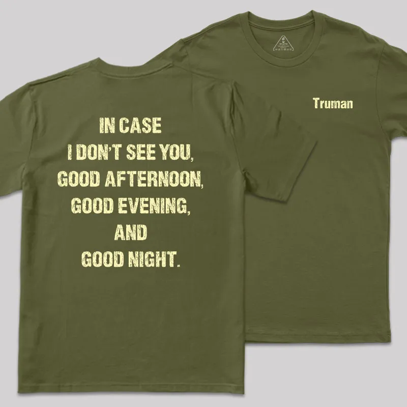 Truman's Farewell Front and Back Printed Geek T-Shirt - Image 3