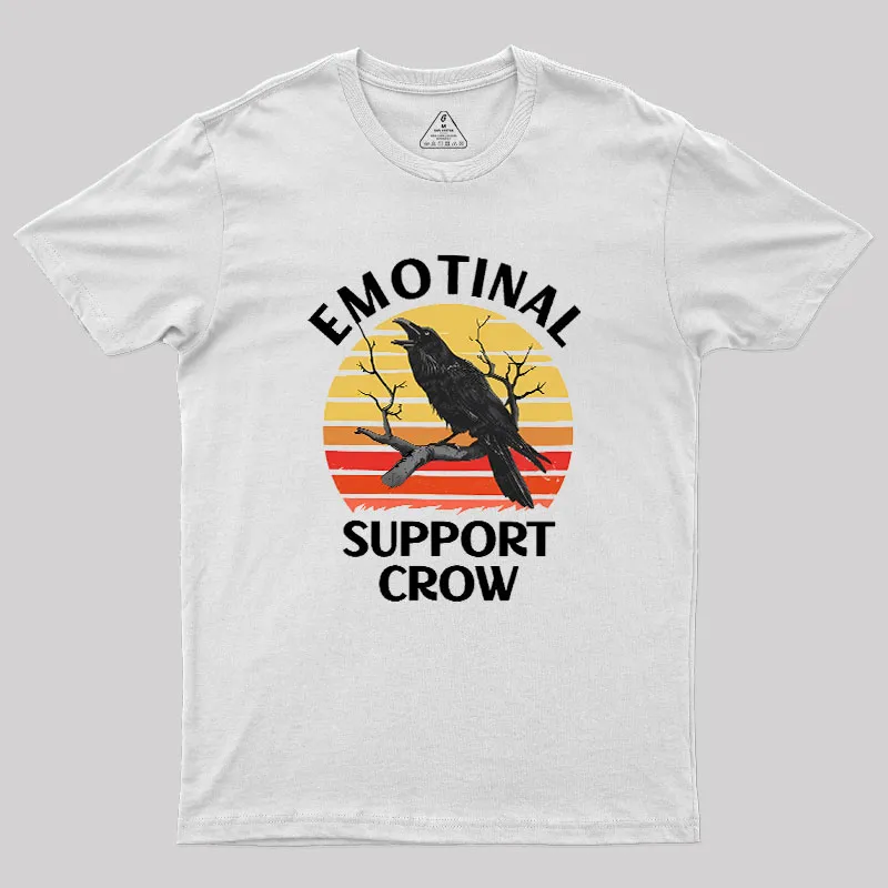 Emotional Support Crow Geek T-Shirt - Image 9