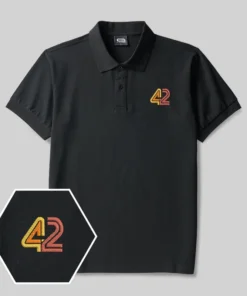 42 Geek Embroidered Polo Shirts