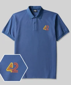 Alternative view of 42 Geek Embroidered Polo Shirts