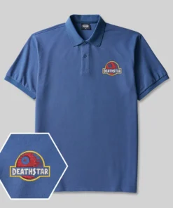 DeathStar Geek Embroidered Polo Shirts