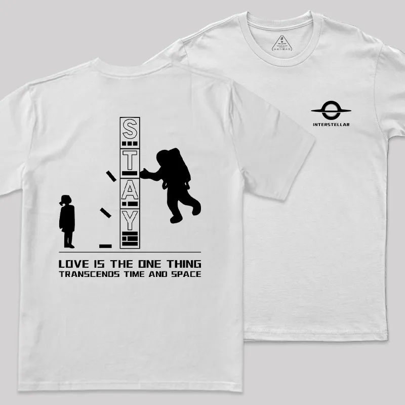 Stay Time and Space Front and Back Printed Geek T-Shirt - Image 11