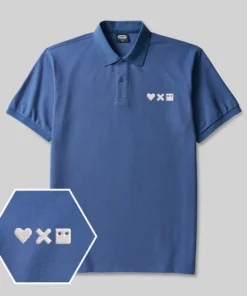 Alternative view of Pixel Emotions Geek Embroidered Polo Shirts