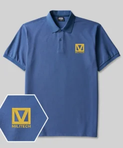 Alternative view of Militech Uniform Geek Embroidered Polo Shirts