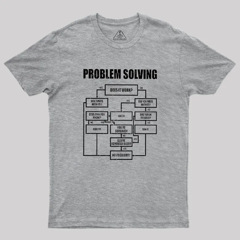 Men Problem Solving Geek T-Shirt - Image 4