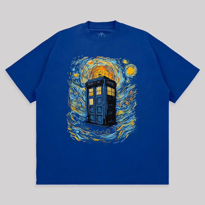 Starry Blue Box Unisex Oversized T-shirt - Image 6