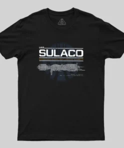 Alternative view of USS Sulaco Aliens Geek T-Shirt