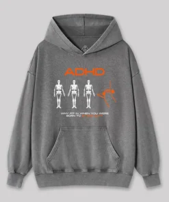 Alternative view of ADHD AWARENESS Washed Hoodie