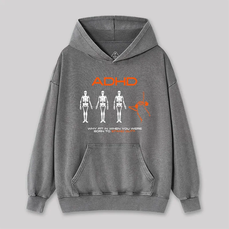 ADHD AWARENESS Washed Hoodie - Image 2