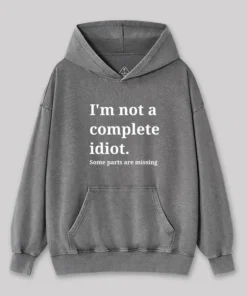 Alternative view of Funny Idiot Washed Hoodie