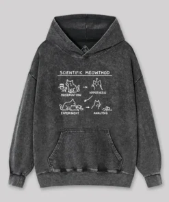 Scientific Meowthod Washed Hoodie