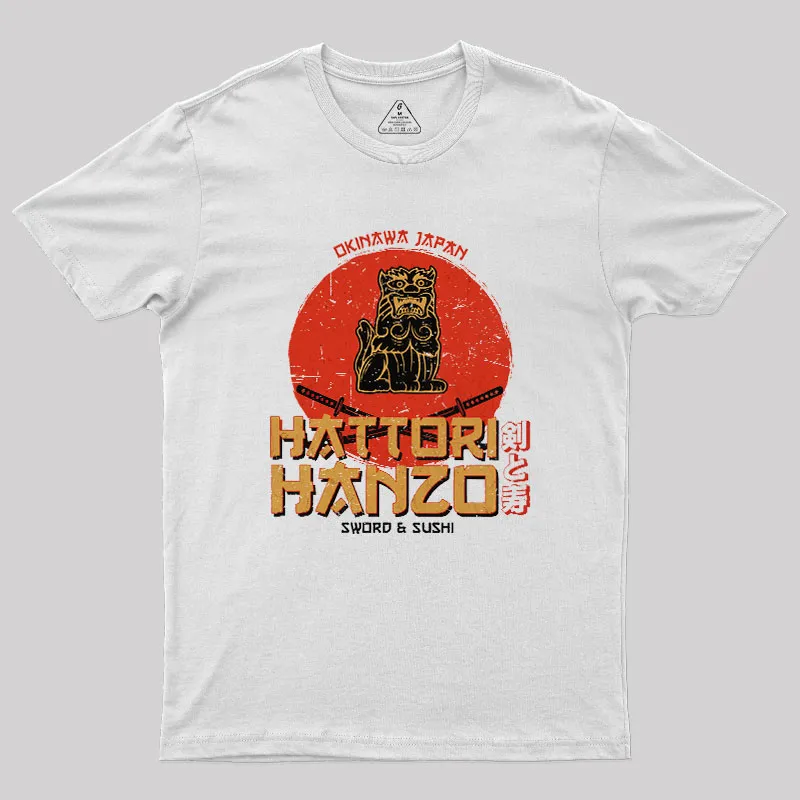 Hattori Hanzo Sword & Sushi Geek T-Shirt - Image 11