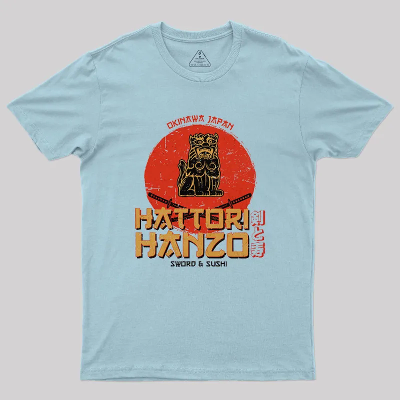 Hattori Hanzo Sword & Sushi Geek T-Shirt - Image 10