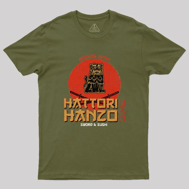 Hattori Hanzo Sword & Sushi Geek T-Shirt - Image 3
