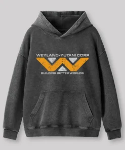 Alternative view of Weyland yutani Corp Washed Hoodie