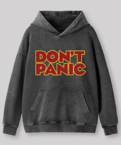 Alternative view of Don't Panic Washed Hoodie