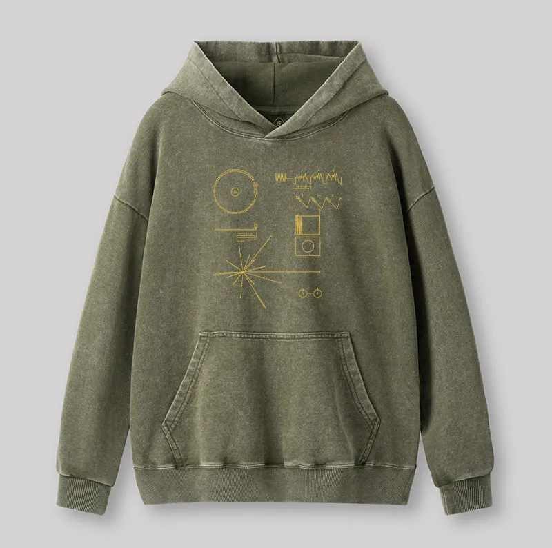 The Voyager Golden Record Washed Hoodie - Image 3
