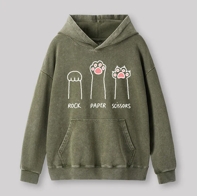Cat Paw Washed Hoodie - Image 2