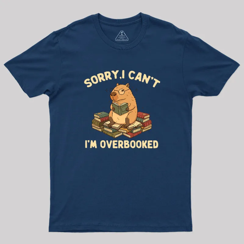 Overbooked Capybara Geek T-Shirt - Image 2