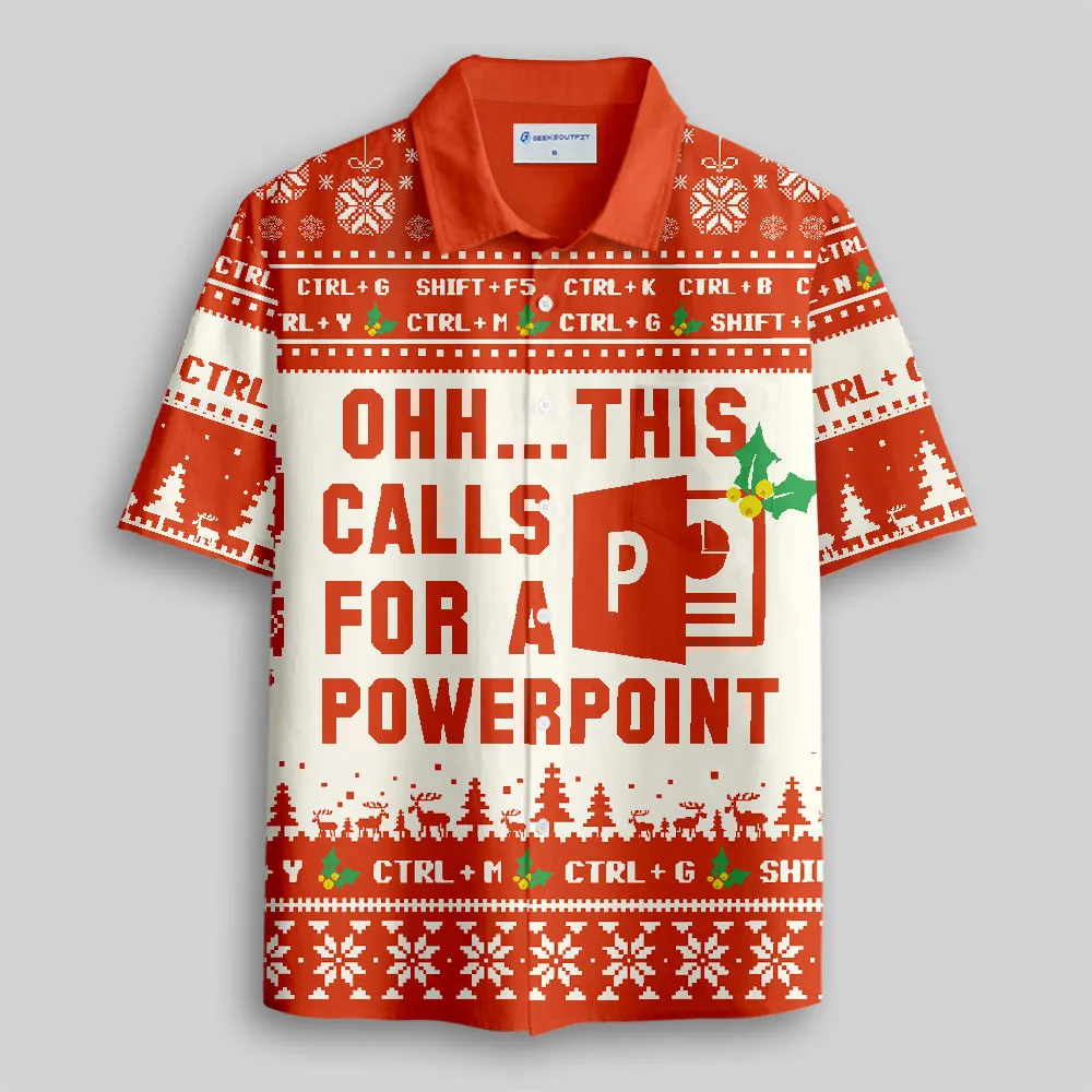 Ohh This Calls for a Powerpoint Button Up Pocket Shirt