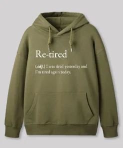 Retired Definition Nerd Geek Hoodie