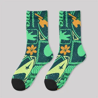 Scifi Space Cool Universe Green Men's Socks