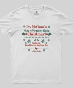 Alternative view of Gruber’s Christmas Heist Geek T-Shirt