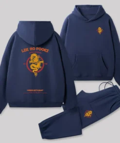 Alternative view of Lee Ho Fooks Vintage Front and Back Printed Geek Fleece Hoodie Set