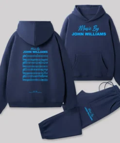 Alternative view of Music by John Williams Front and Back Printed Geek Fleece Hoodie Set