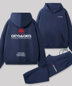 Alternative view of Arasaka Front and Back Printed Geek Fleece Hoodie Set