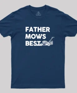 Alternative view of Father Mows Best Geek T-Shirt