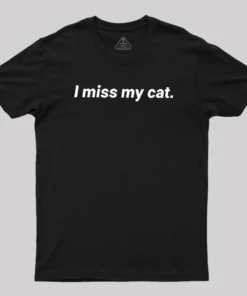 Alternative view of I Miss My Cat Geek T-Shirt